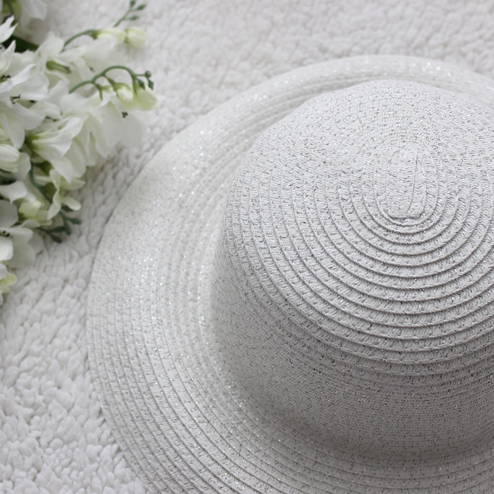 NWT White/Silver Bucket Hat